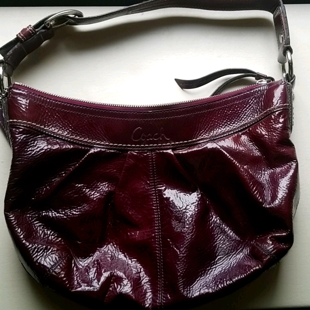 Coach Dark Purple/Maroon Shoulder Bag